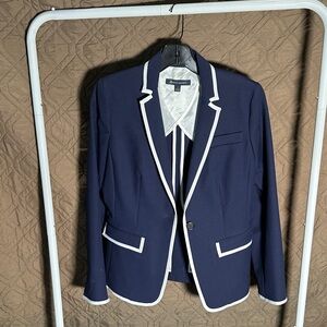 Brooks Brothers Navy Blazer with White Trim
